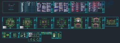 38#新中式两层独栋别墅建筑SU模型加CAD图纸-2