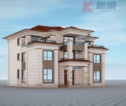 28#新中式独栋别墅SU模型加CAD图纸-1