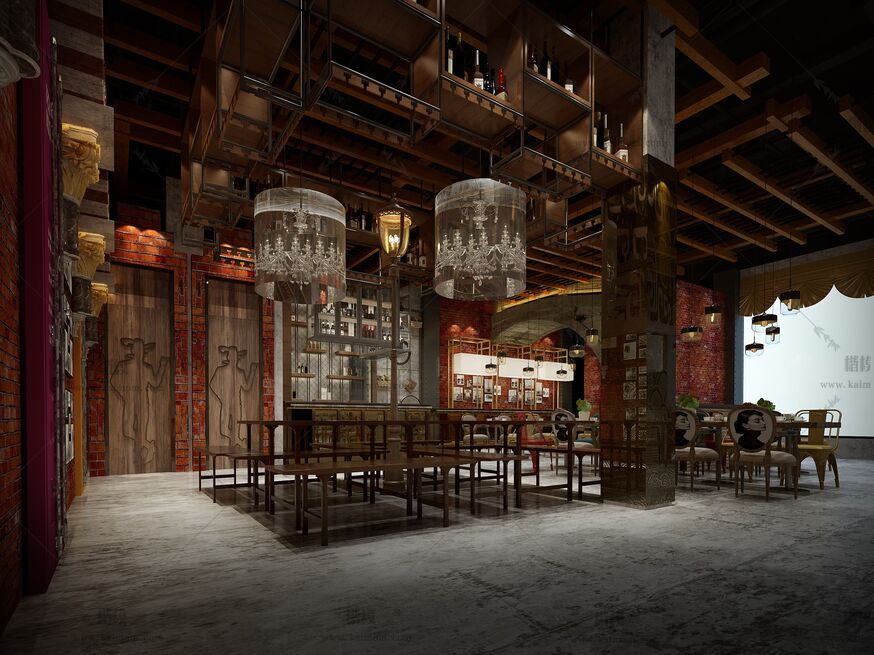 餐饮空间3D模型下载-5