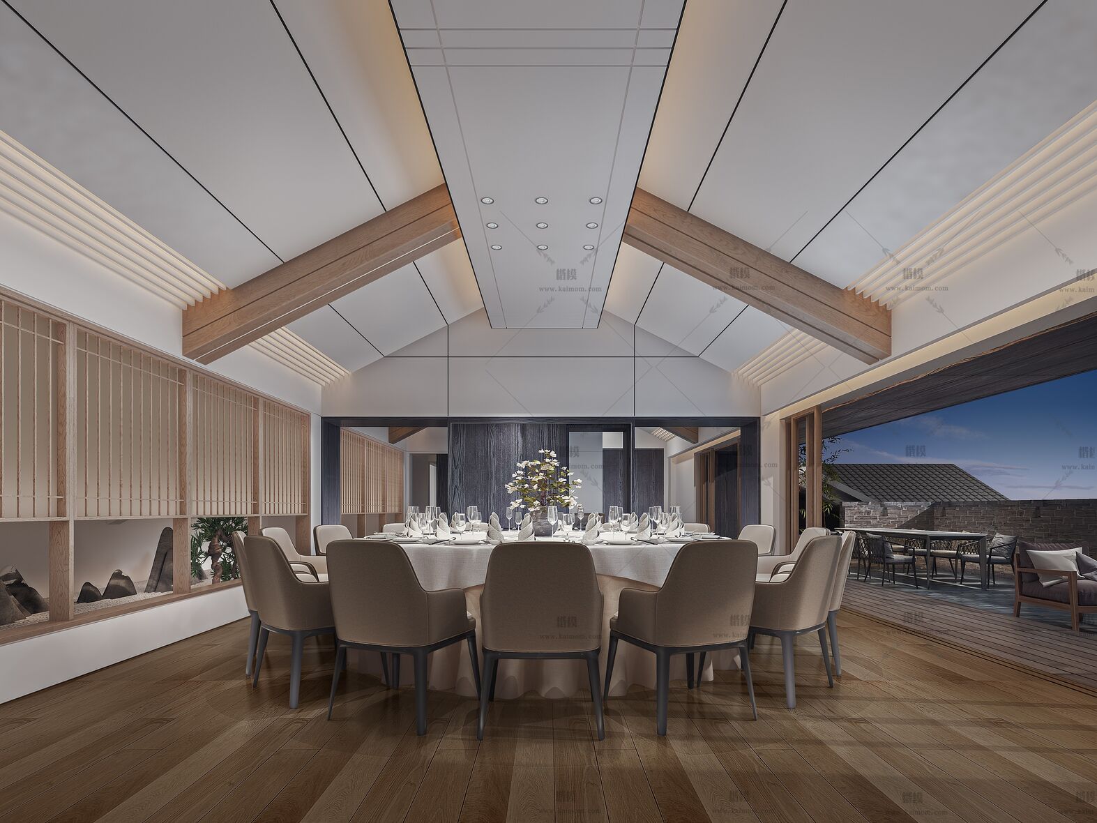 包房空间3D模型下载-1