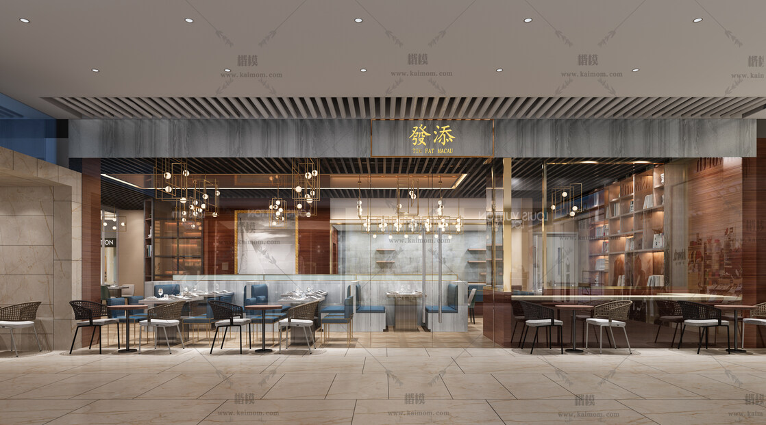 餐饮空间3D模型下载-1