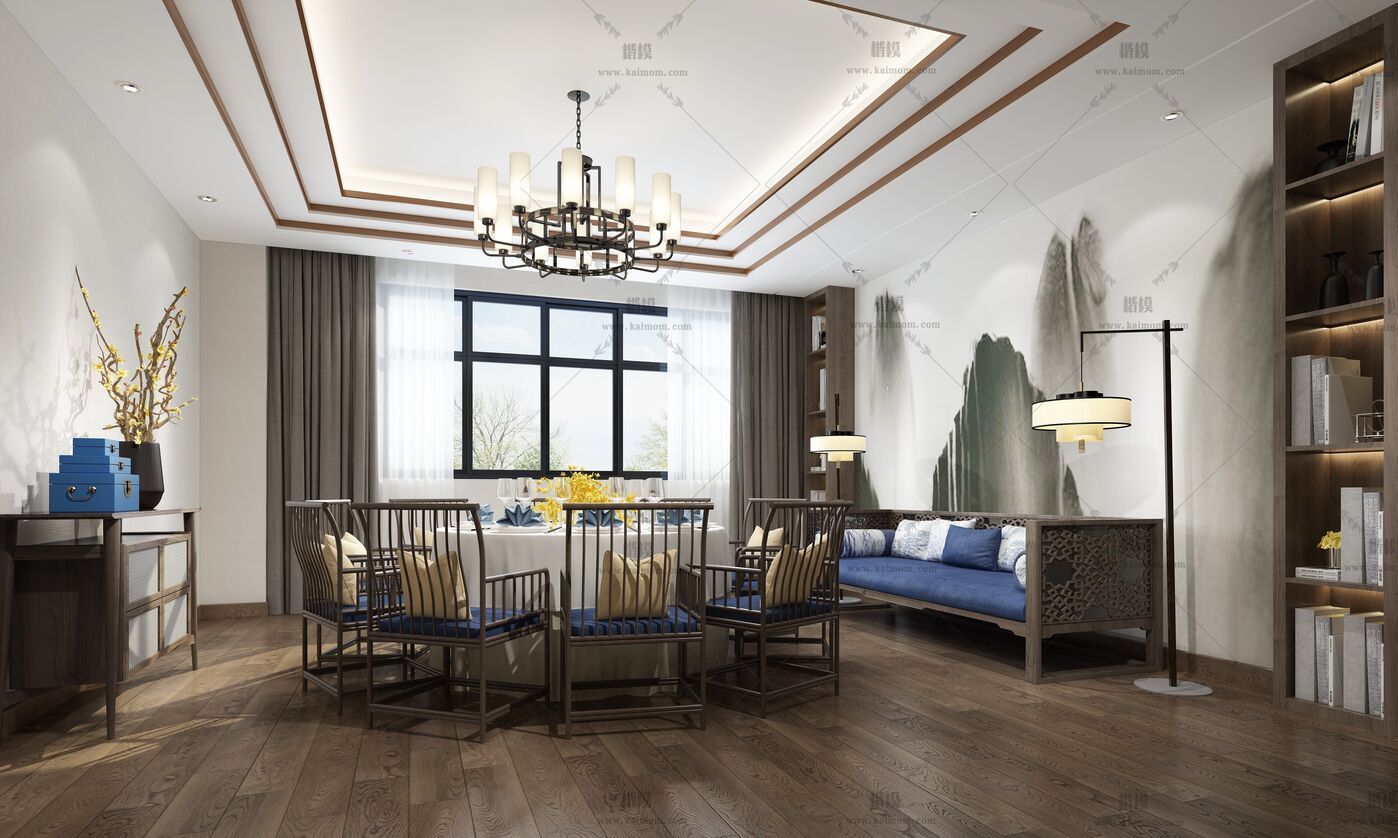 包房空间3D模型下载-1