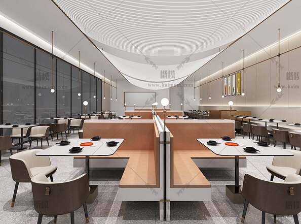 餐饮空间3D模型下载-1