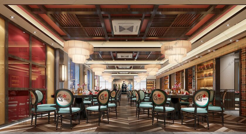 餐饮空间3D模型下载-1
