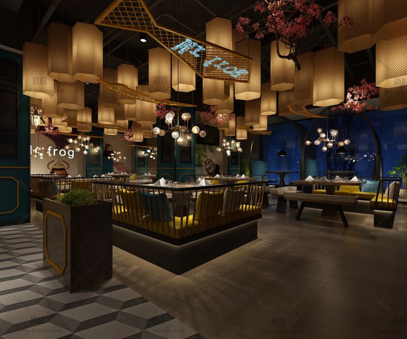 餐饮空间3D模型下载-1