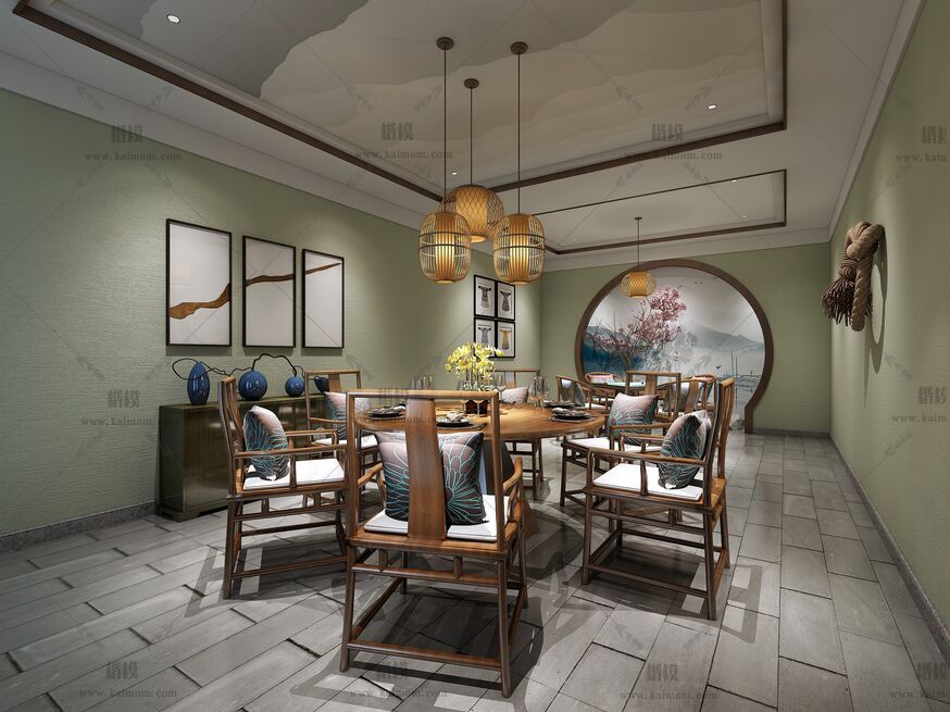 包房空间3D模型下载-1