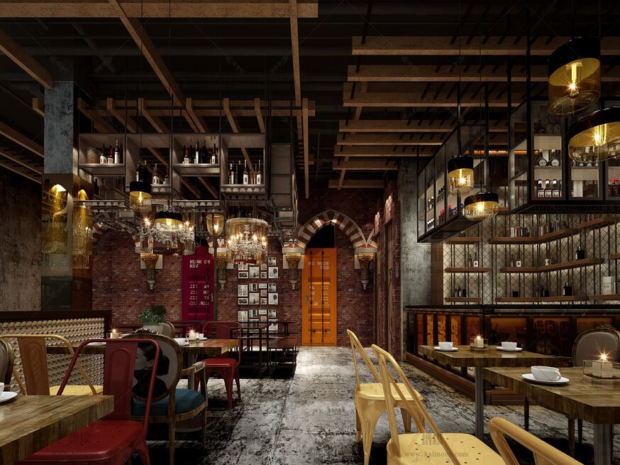 餐饮空间3D模型下载-4