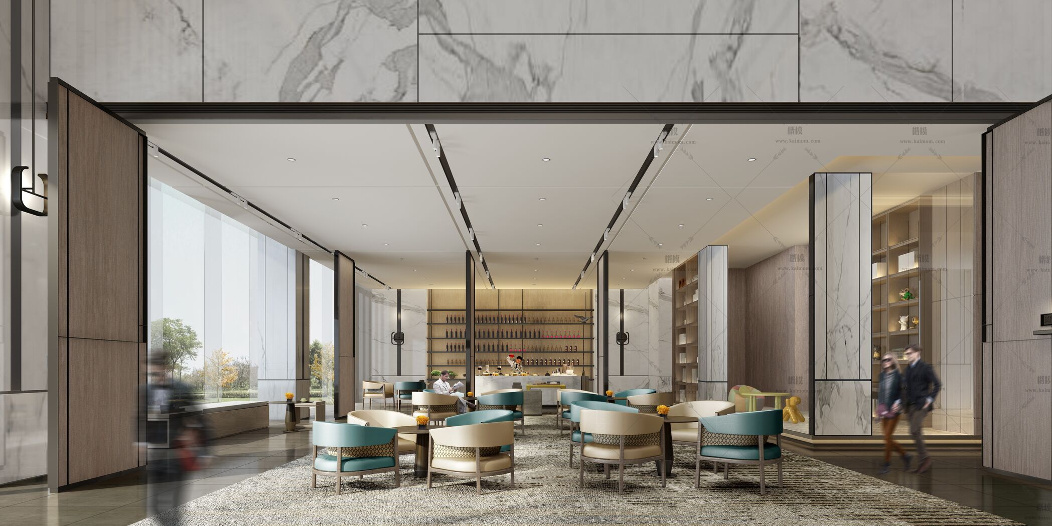 餐饮空间3D模型下载-1