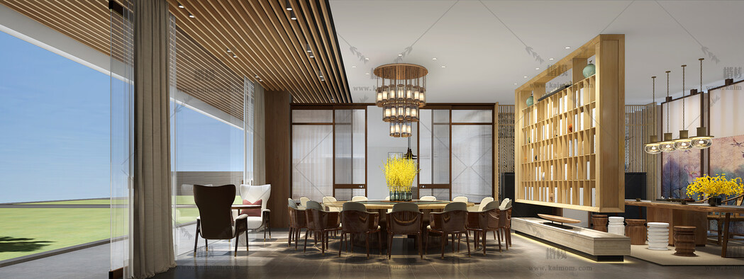 包房空间3D模型下载-2