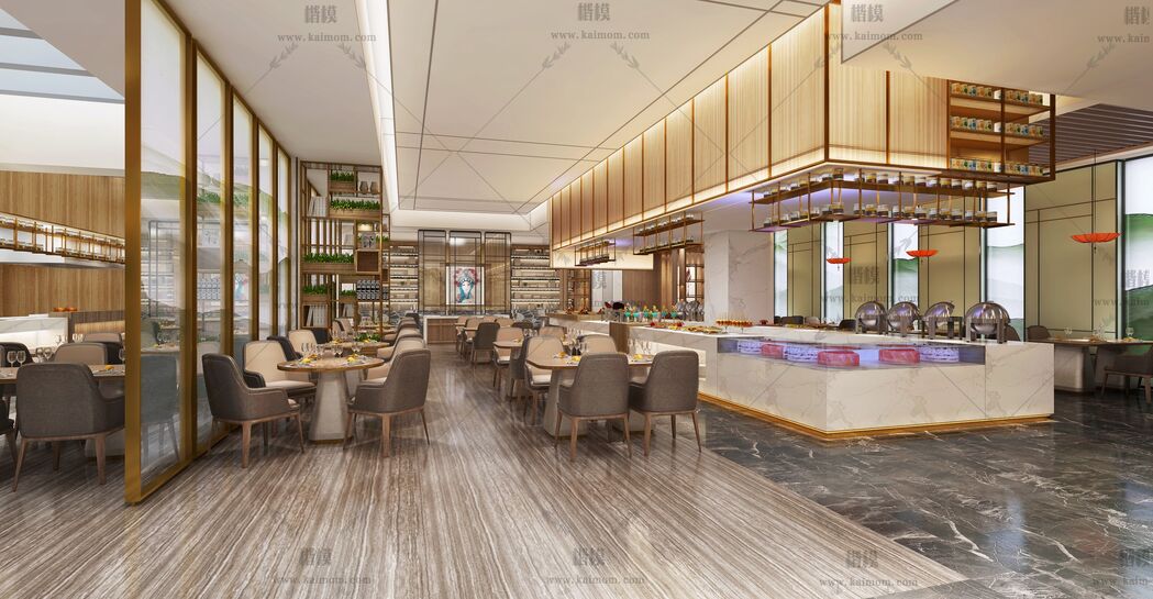 餐饮空间3D模型下载-2