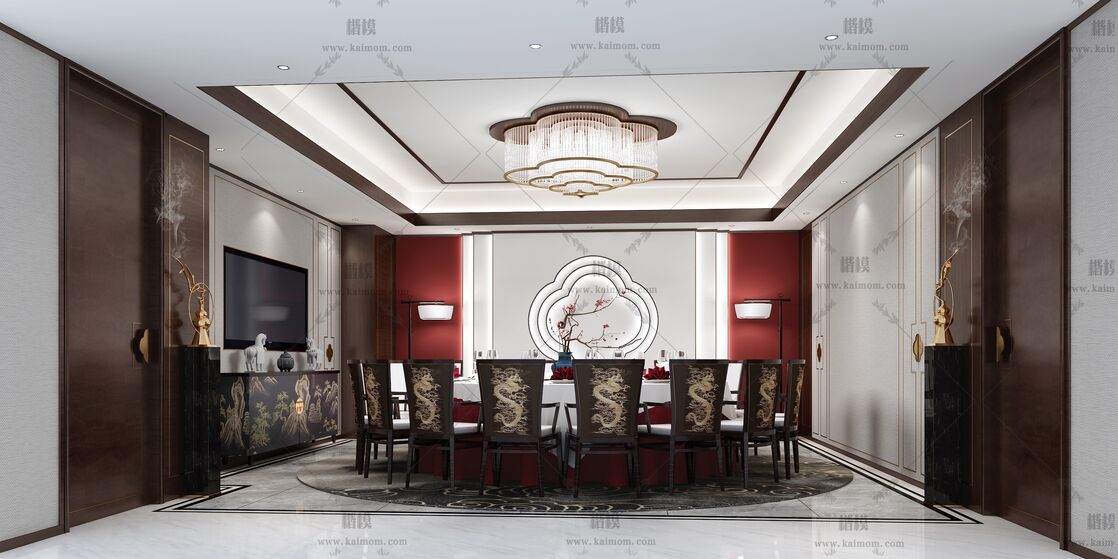 包房空间3D模型下载-1