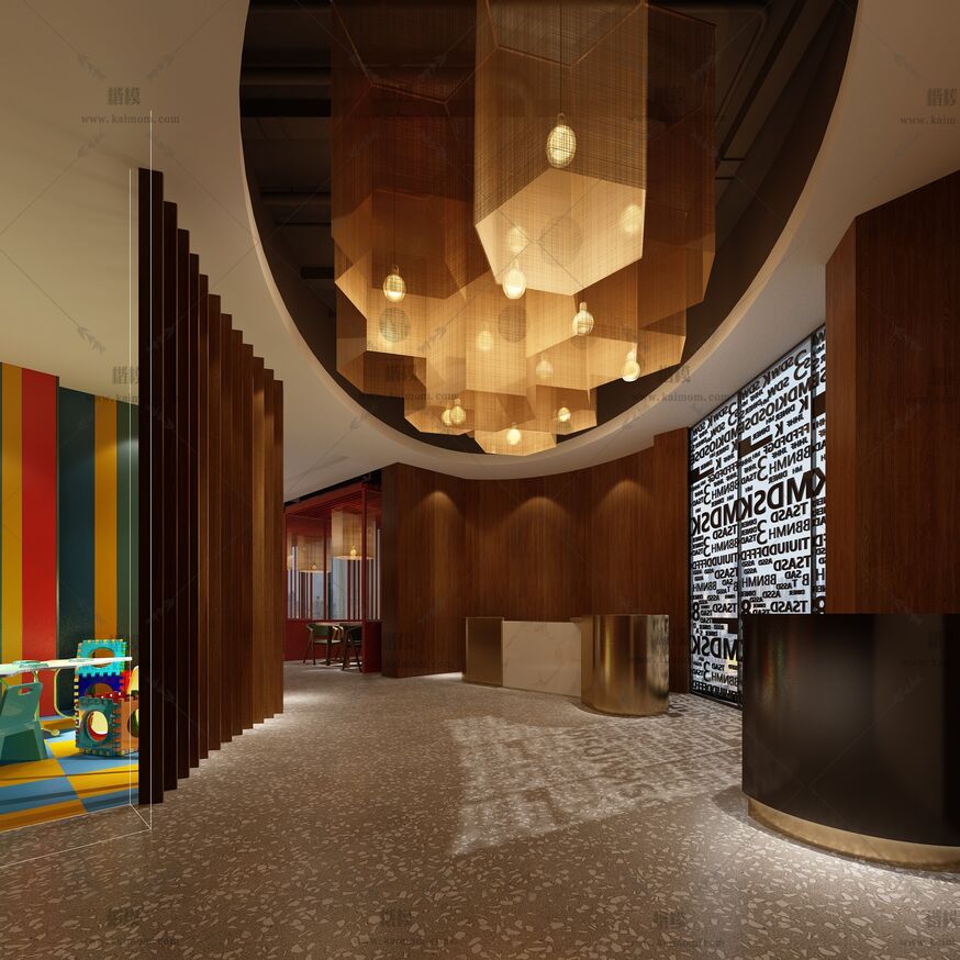 餐饮空间3D模型下载-4