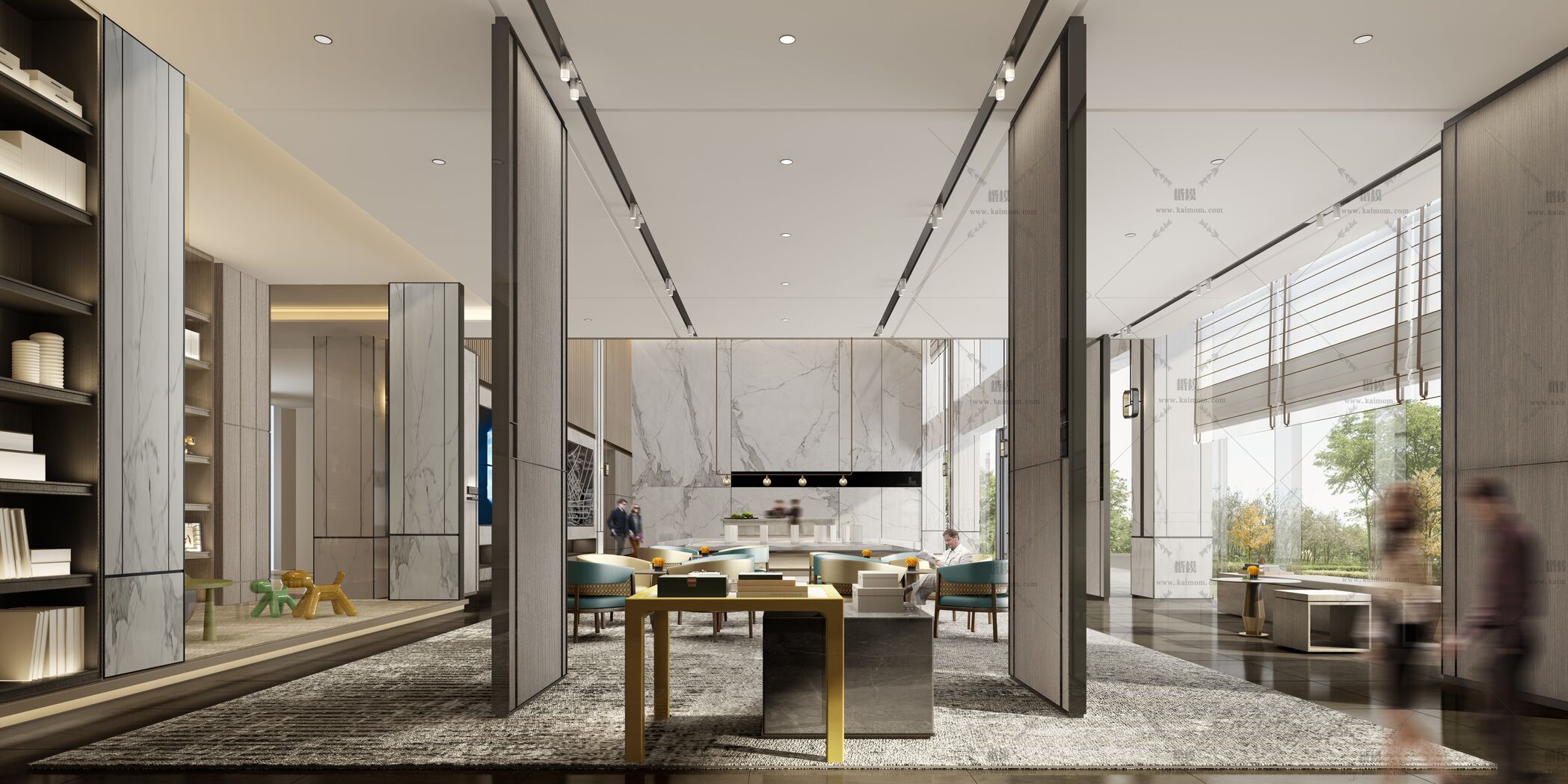 餐饮空间3D模型下载-2