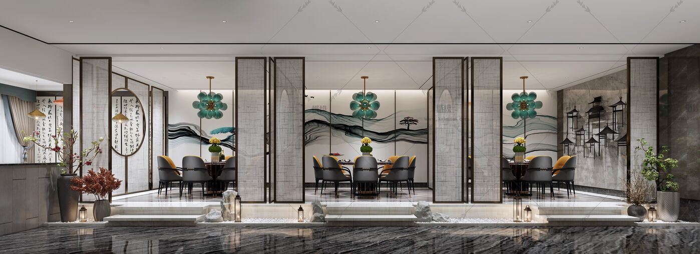 包房空间3D模型下载-1