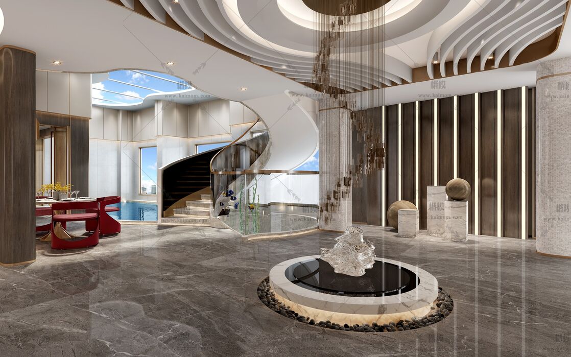 餐饮空间3D模型下载-2