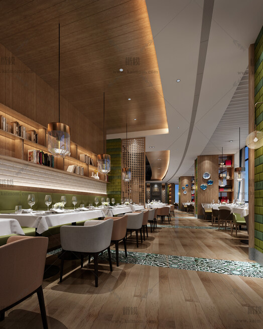 餐饮空间3D模型下载-1