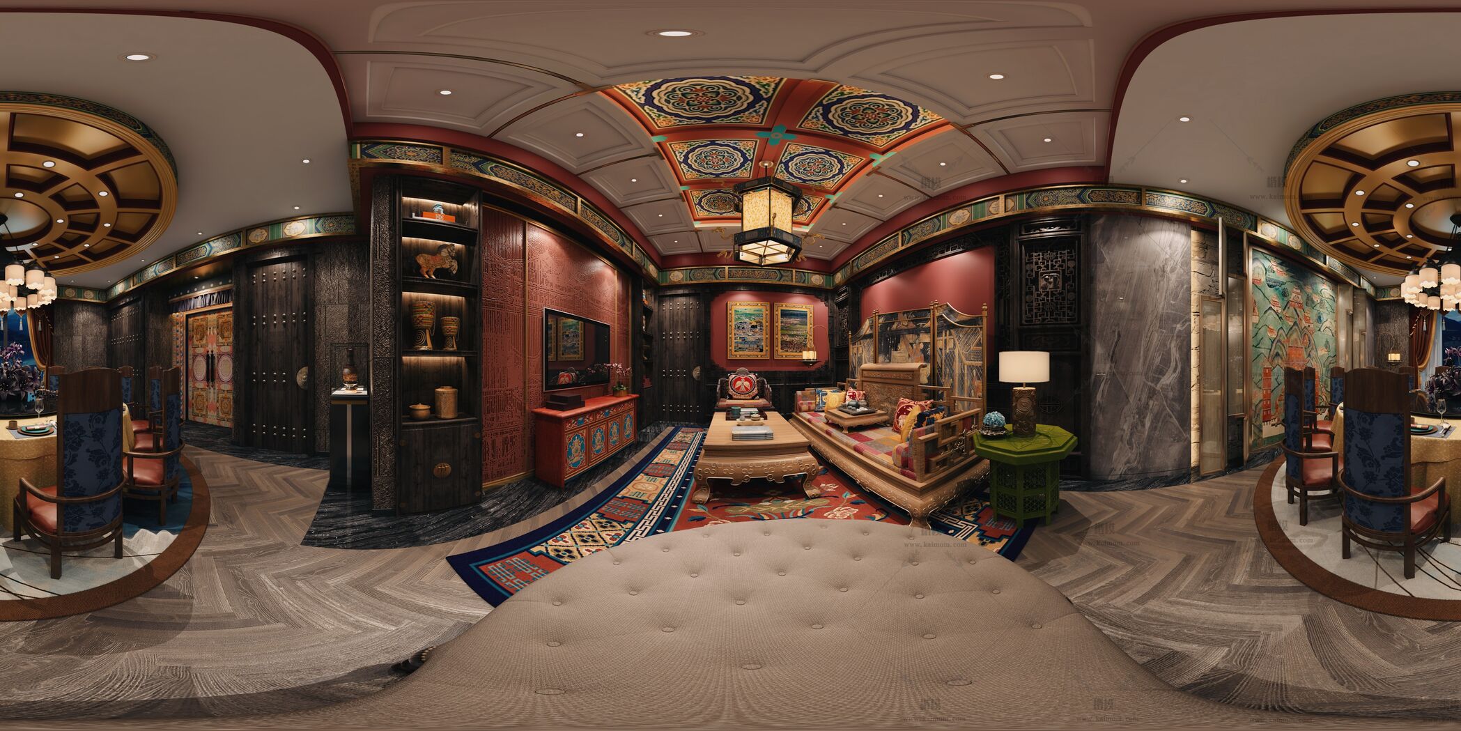 餐饮空间3D模型下载-1