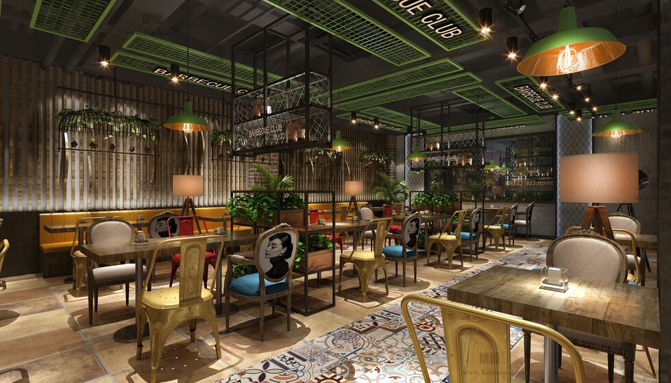 餐饮空间3D模型下载-3