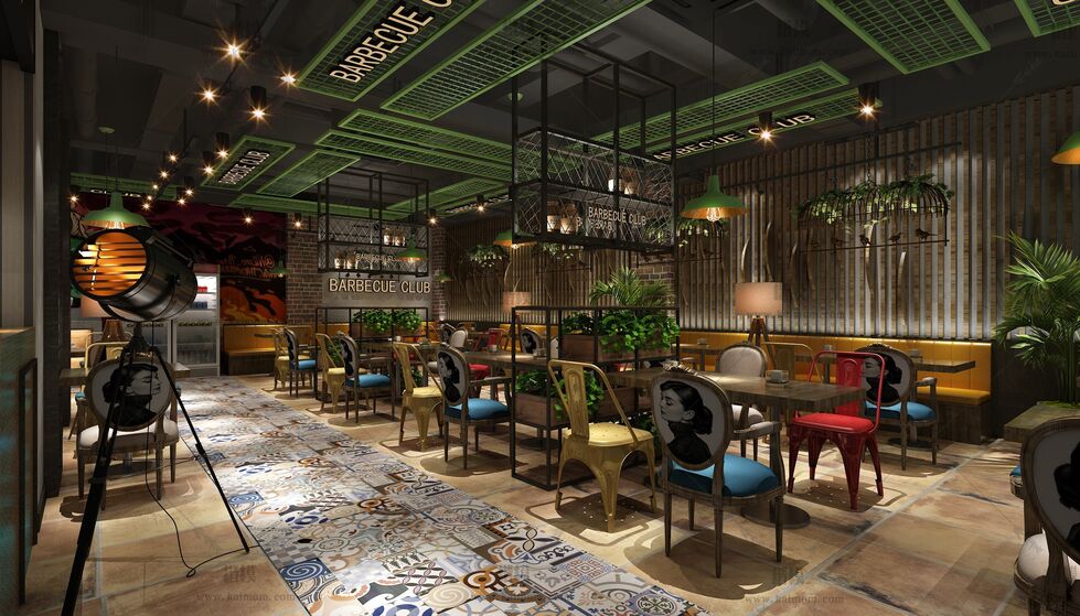 餐饮空间3D模型下载-4