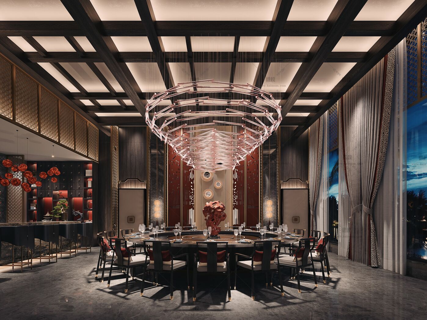 包房空间3D模型下载-2