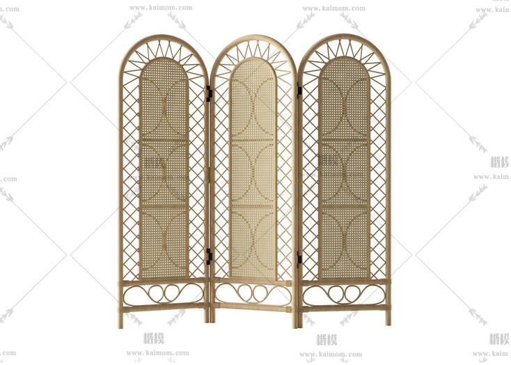 屏风模型,酷家乐，3DMAX可直接使用-1