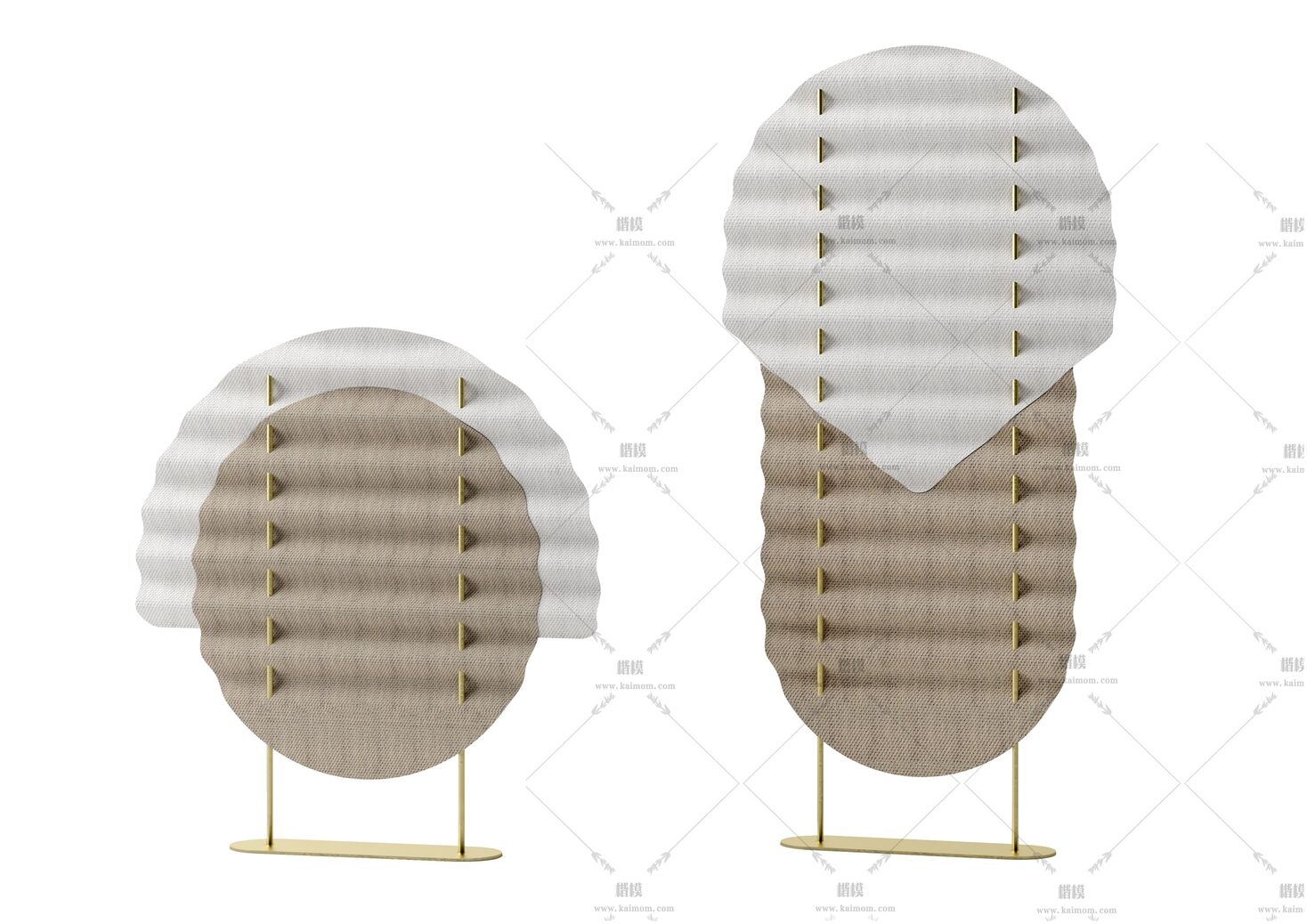 屏风模型,酷家乐，3DMAX可直接使用-1