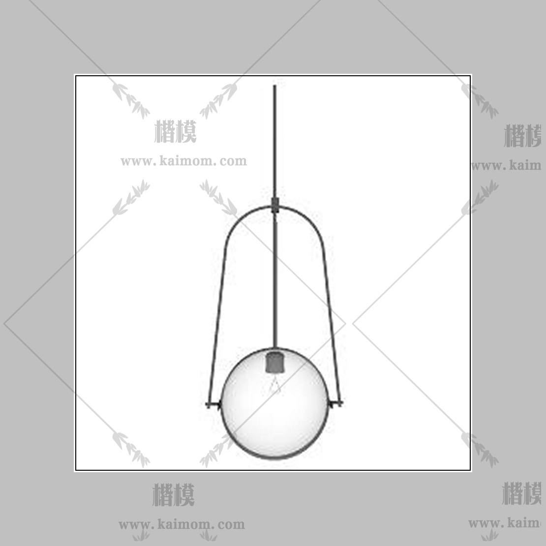 吊灯模型下载，免调整材质-1