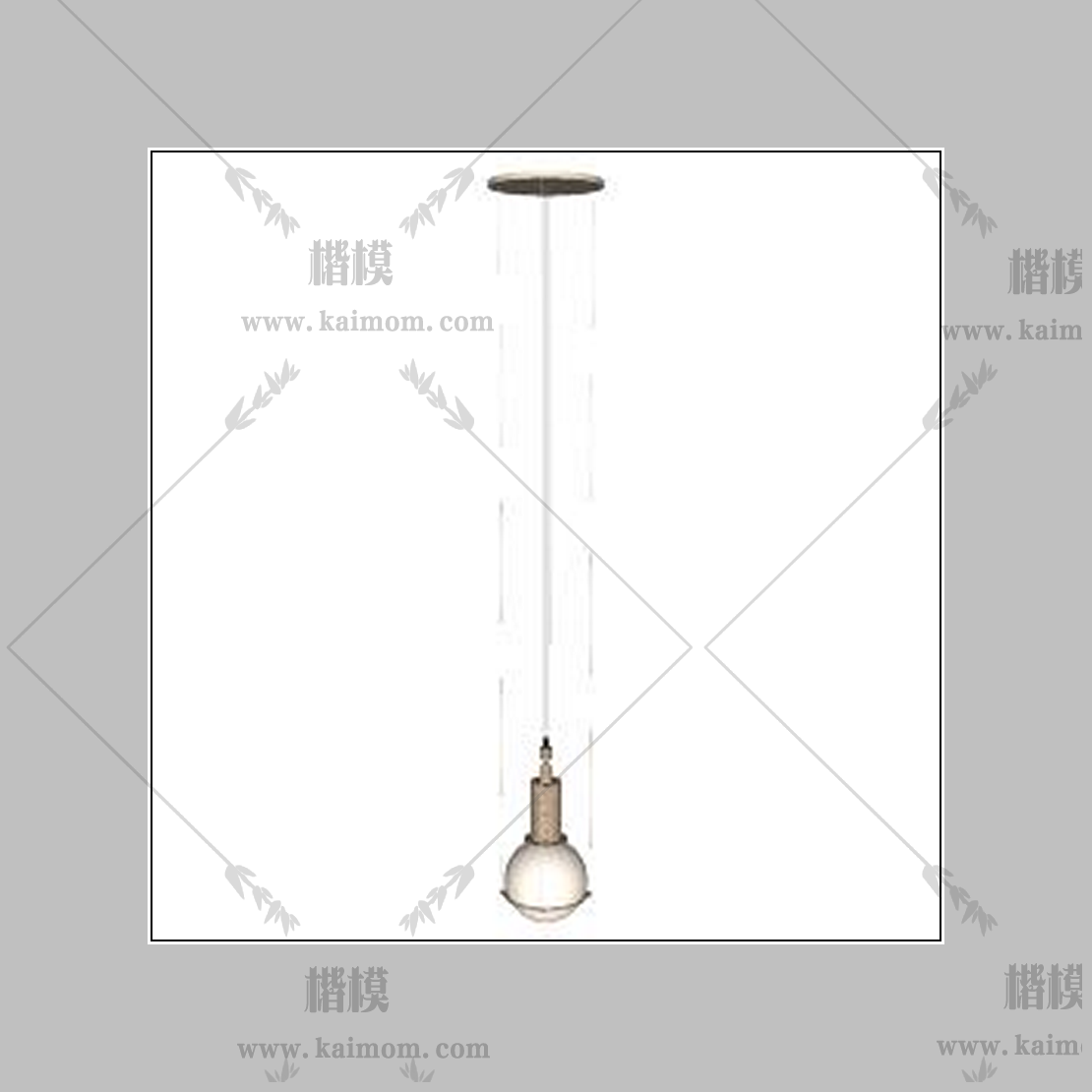 吊灯模型下载，免调整材质-1