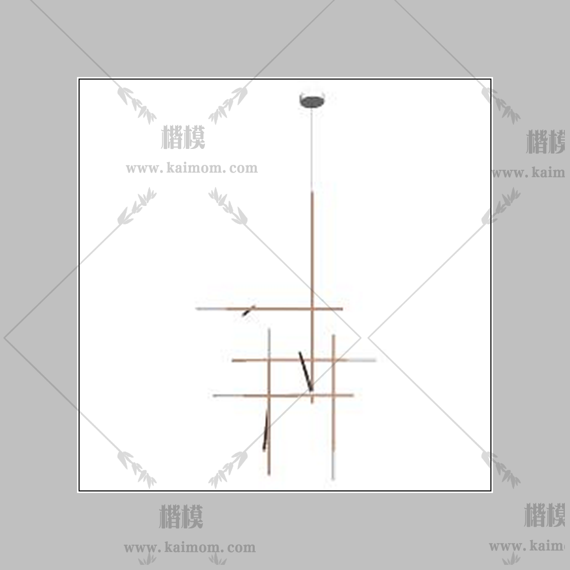 吊灯模型下载，免调整材质-1