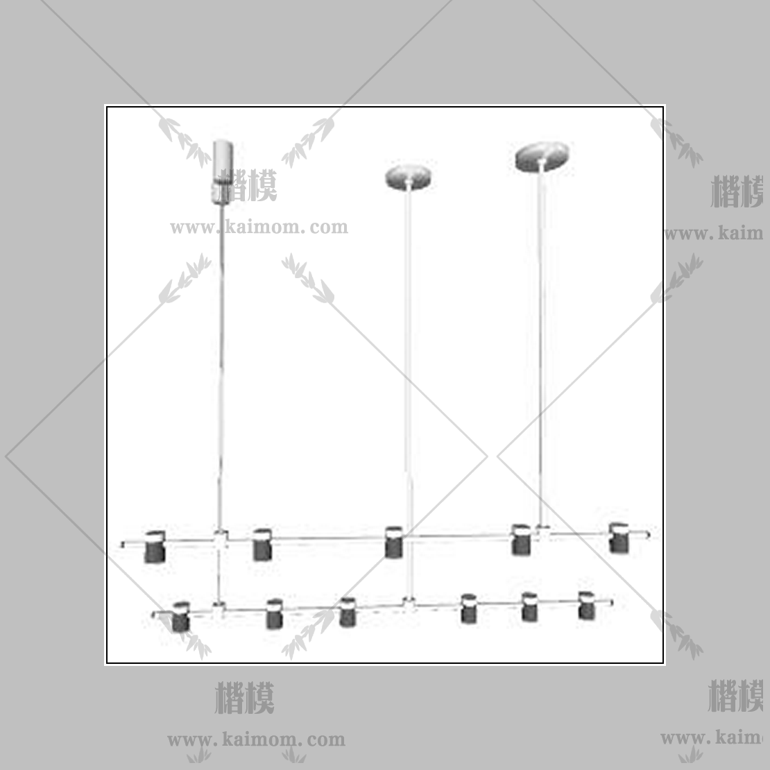 吊灯模型下载，免调整材质-1