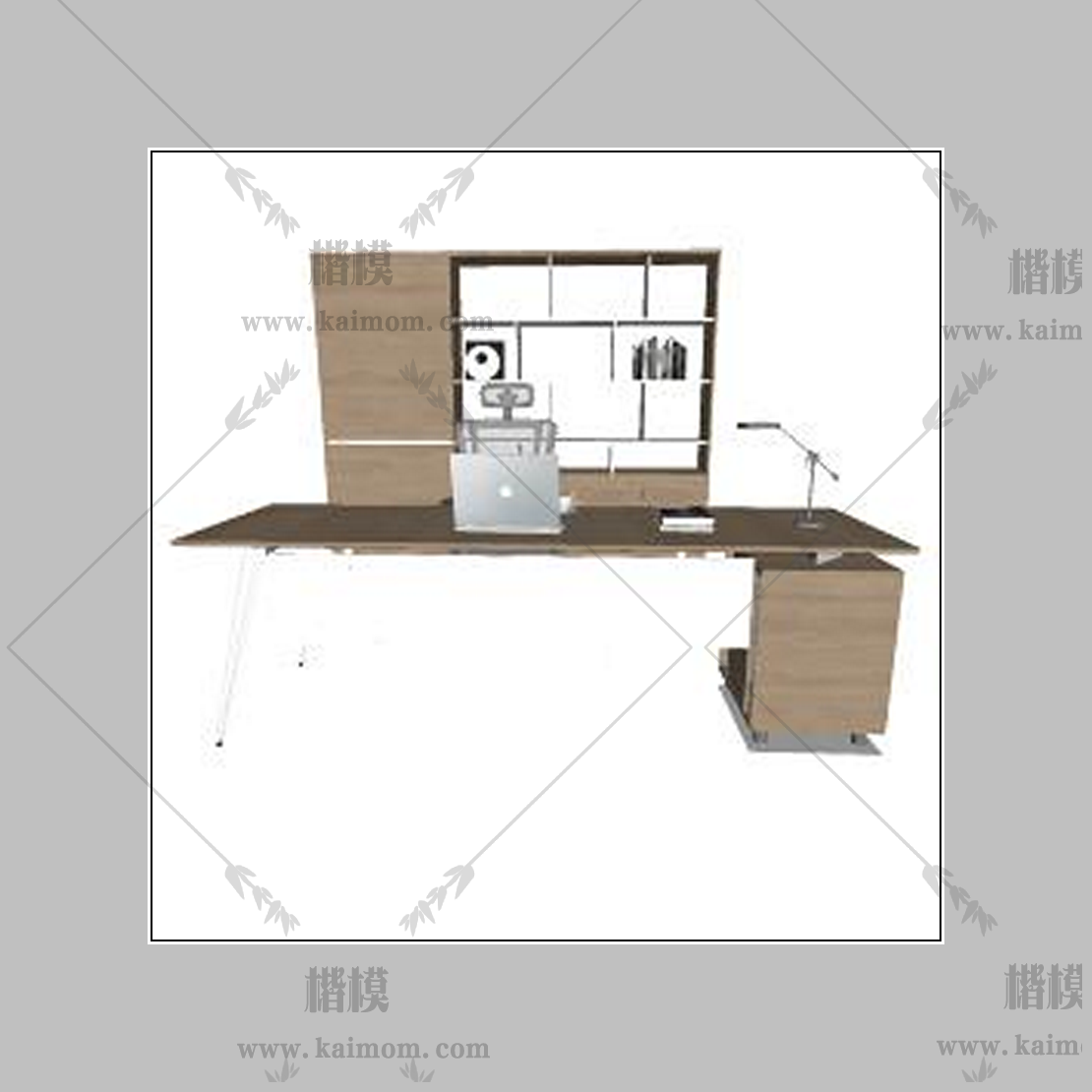 办公室组合模型下载，材质免调整-1