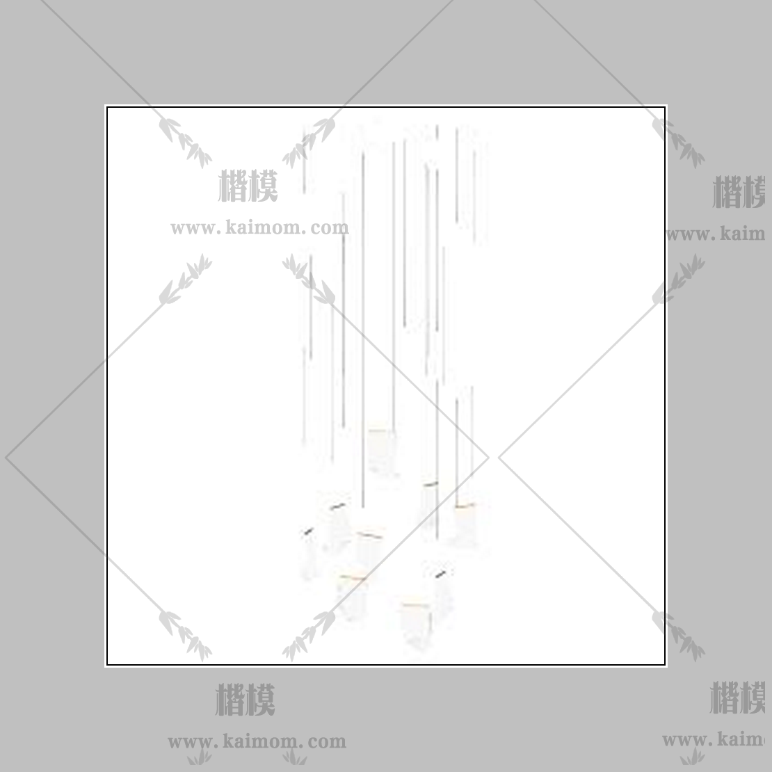 吊灯模型下载，材质免调整-1