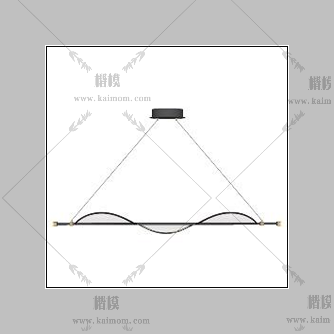 吊灯模型下载，材质免调整-1