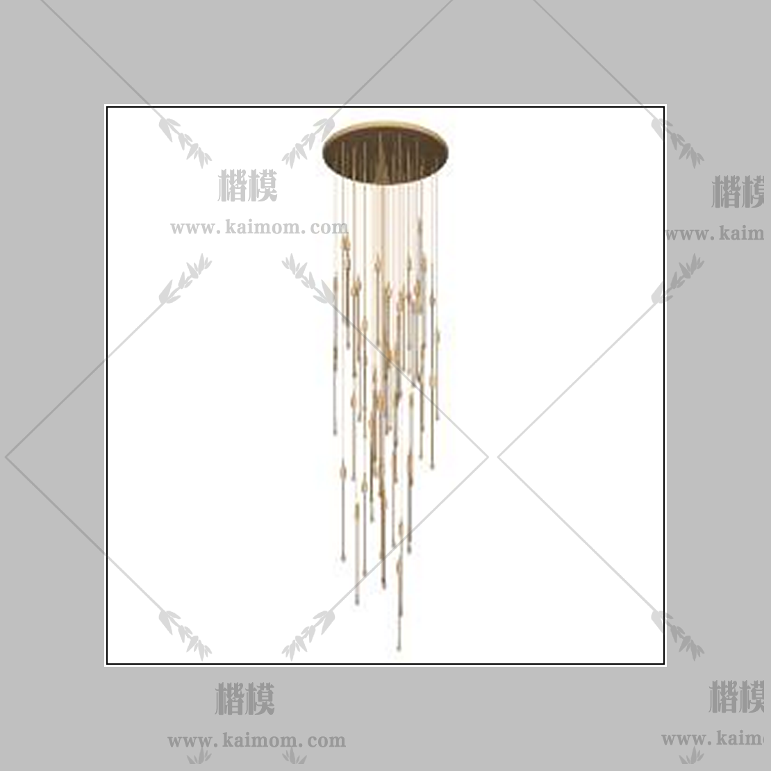 吊灯模型下载，免调整材质-1