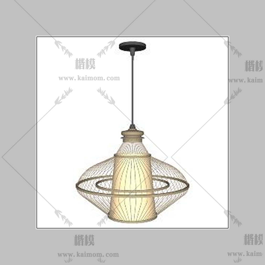 吊灯模型下载，免调整材质-1