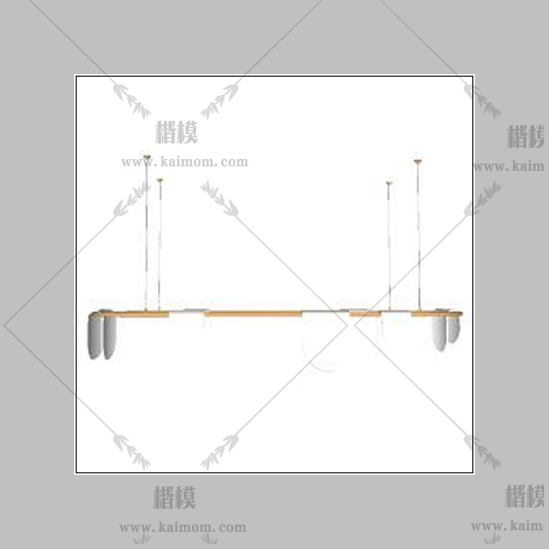 吊灯模型下载，免调整材质-1