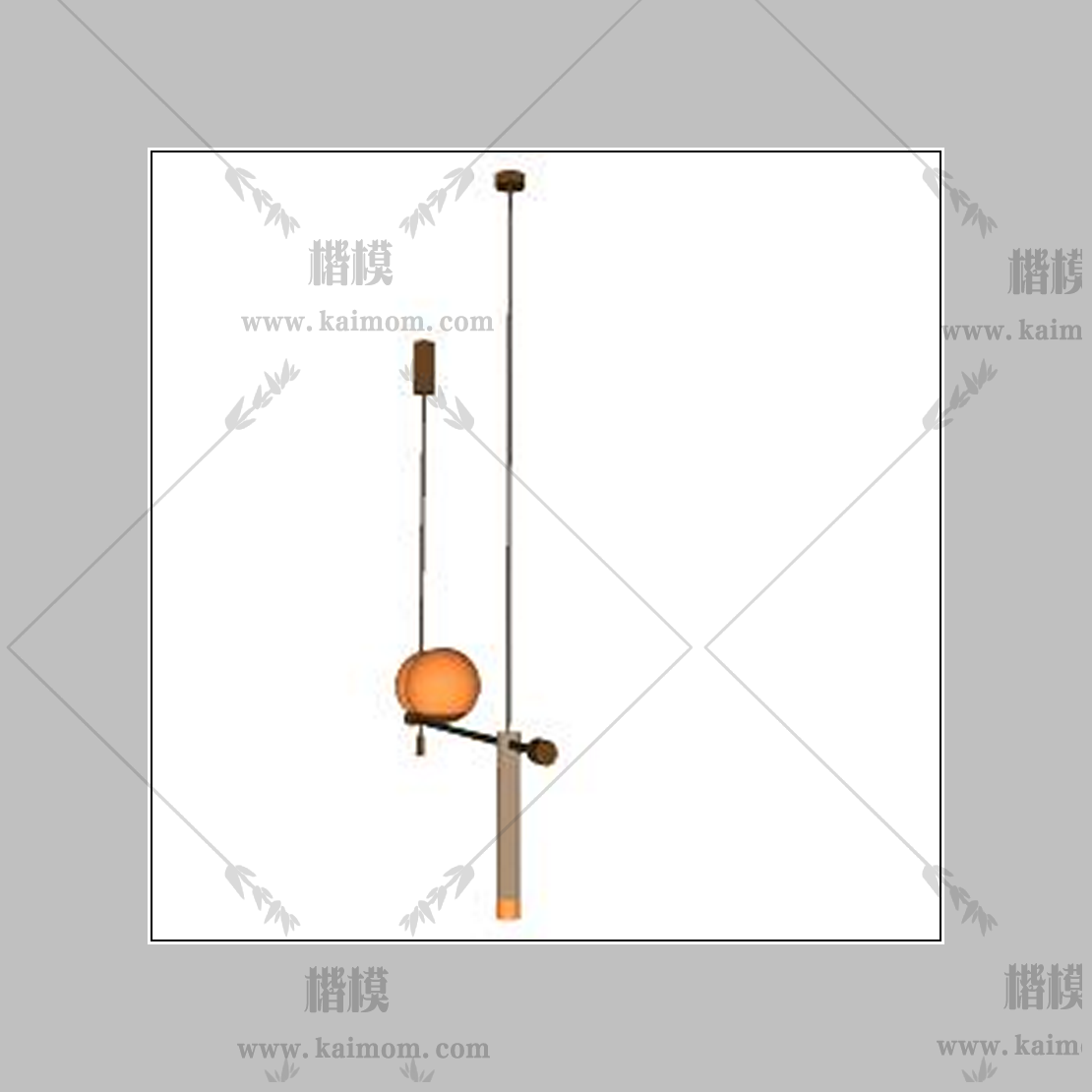 吊灯模型下载，免调整材质-1