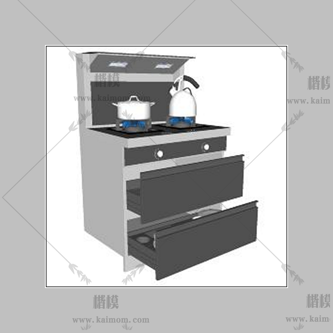 现代集成燃气灶01-1