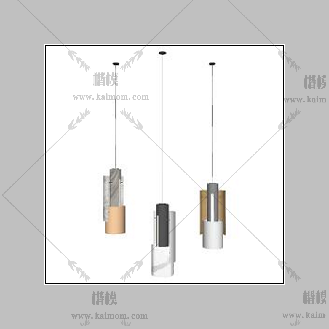 吊灯模型下载，材质免调整-1