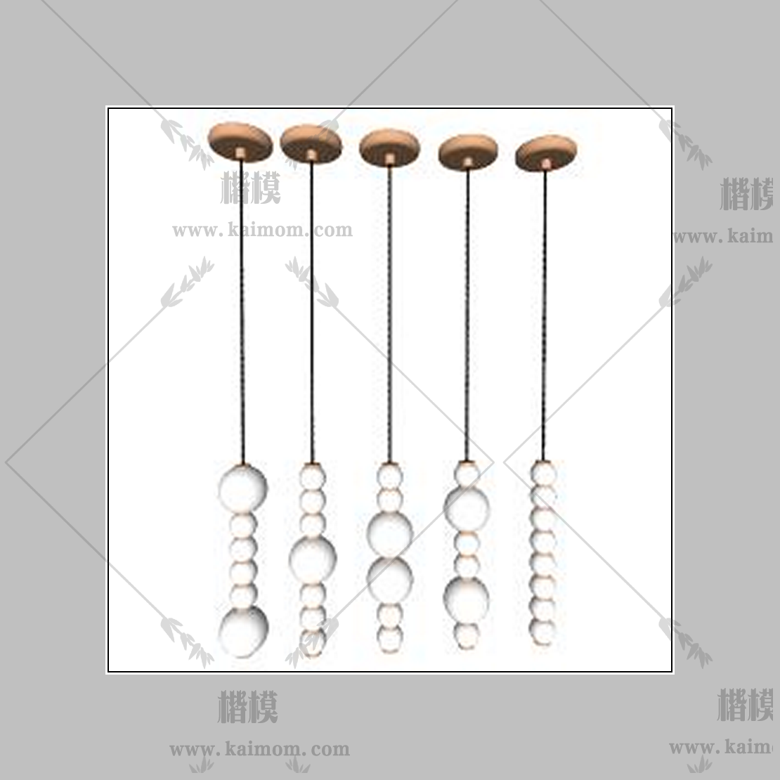 吊灯模型下载，免调整材质-1