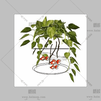 鱼缸模型下载，材质免调试-1