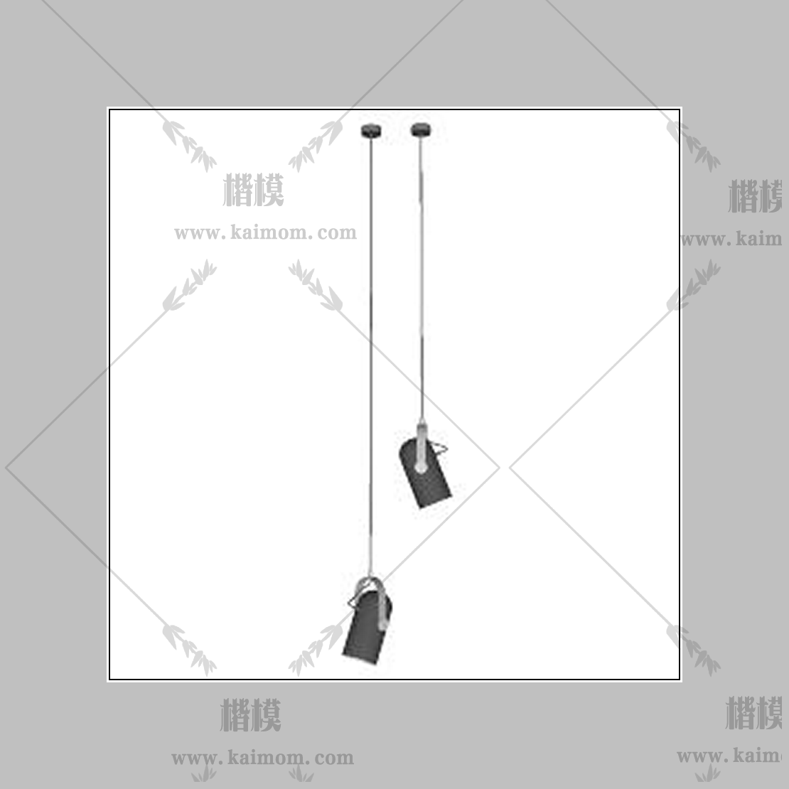 吊灯模型下载，免调整材质-1