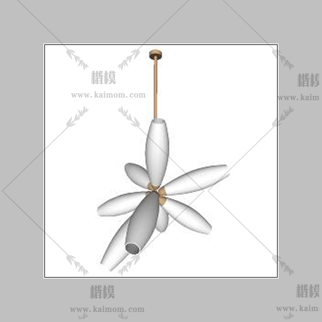 吊灯模型下载，免调整材质-1