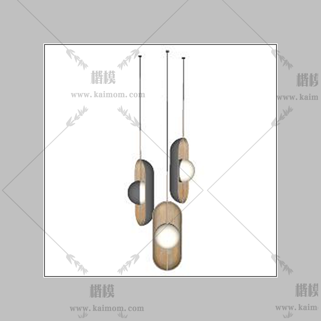 吊灯模型下载，材质免调整-1