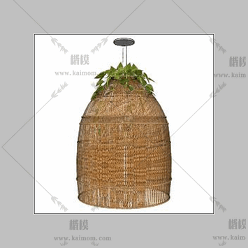 吊灯模型下载，免调整材质-1