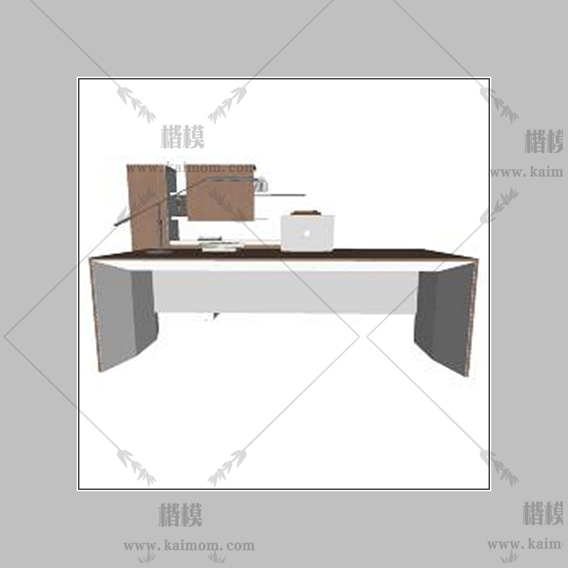 办公室组合模型下载，材质免调整-1