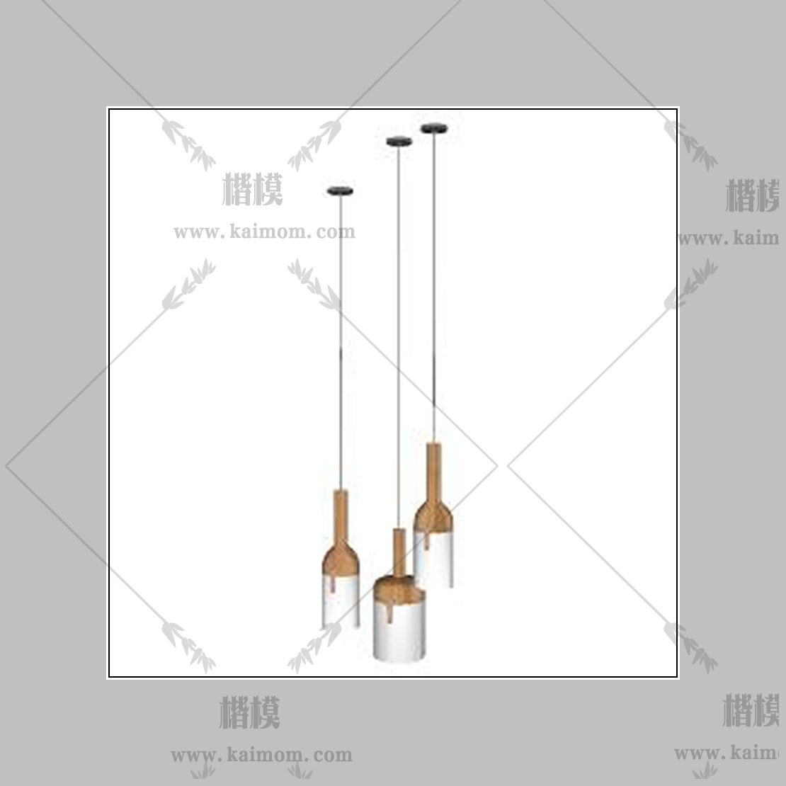 吊灯模型下载，免调整材质-1