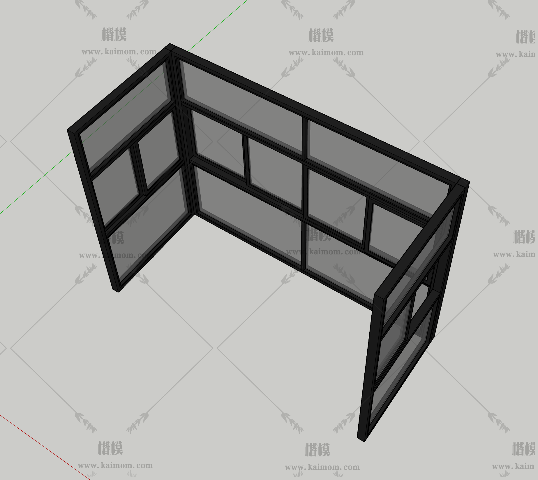 推拉窗U3段N扇-1