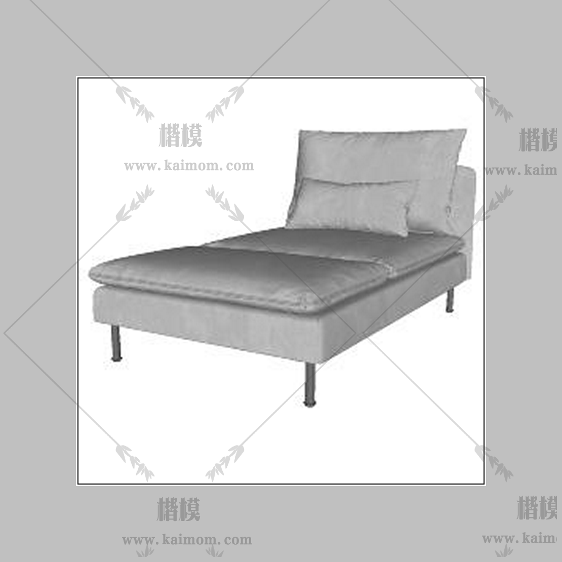 灰色单人沙发-1