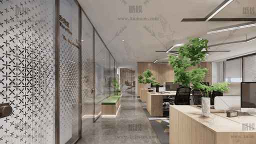 办公空间SU模型下载-2
